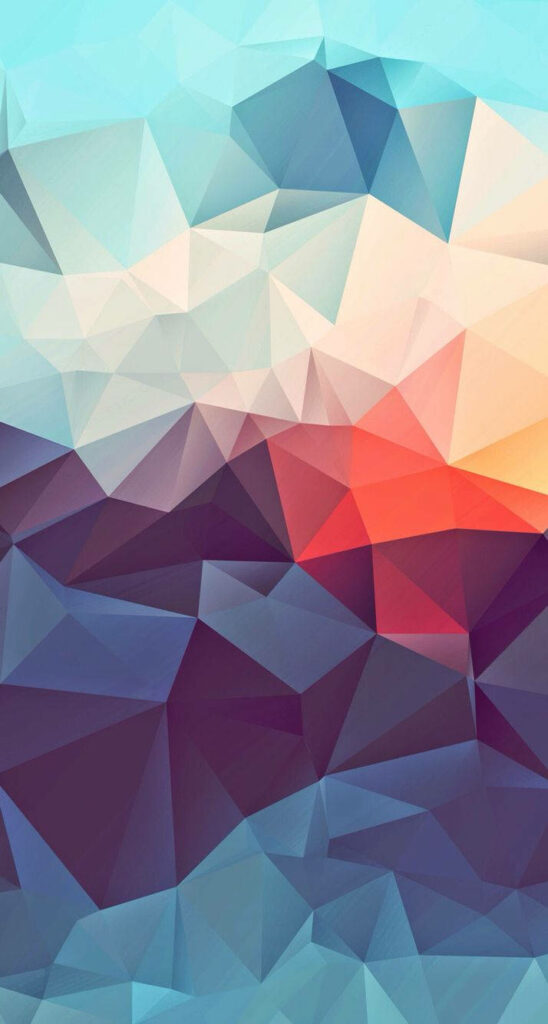 Vibrantly Stylized 3D Phone Background Resembling Majestic Mountain Range Wallpaper