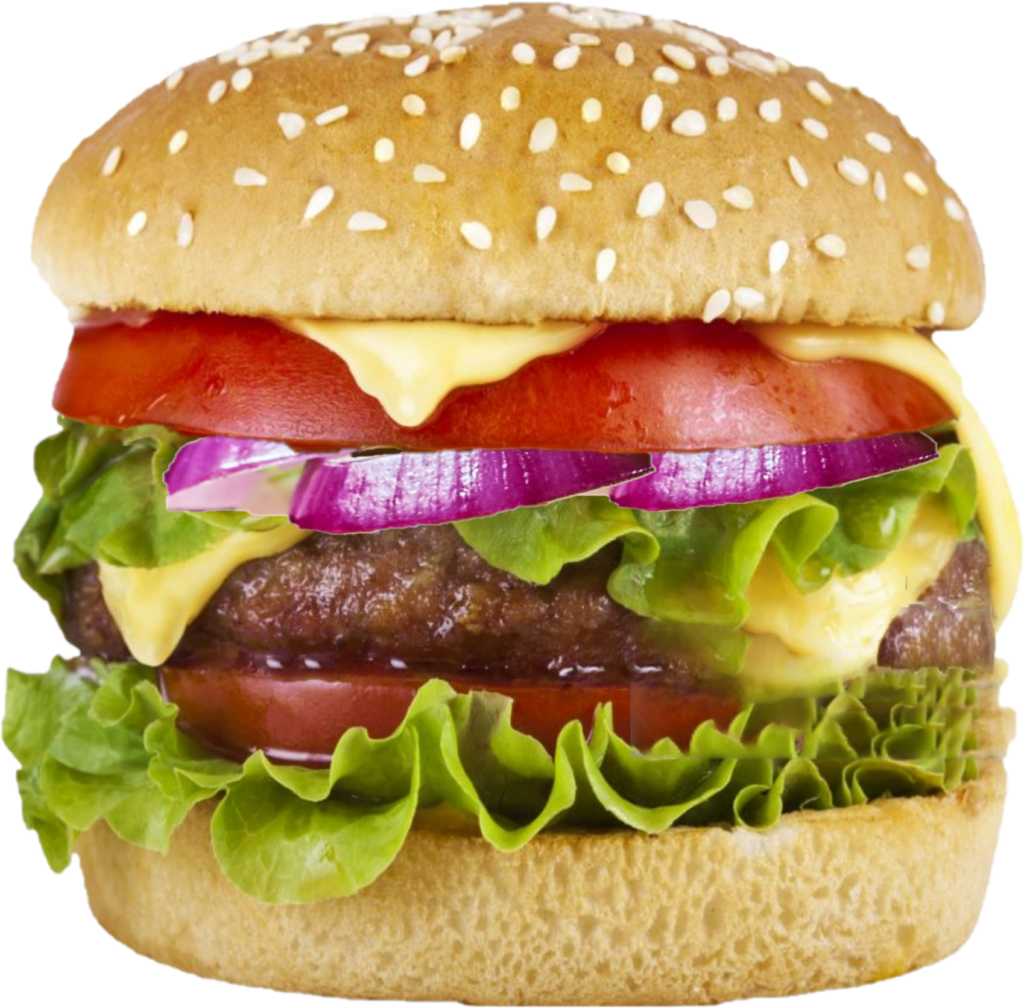 Delicious Cheeseburger Wallpaper: Sesame Bun & Fresh Ingredients