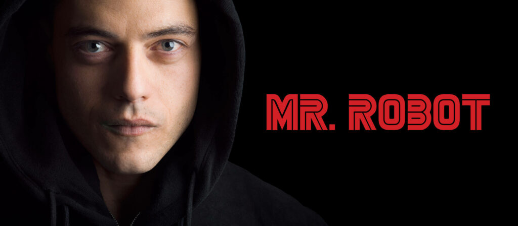 Mr. Robot Close-Up Wallpaper: Protagonist on Dark Background