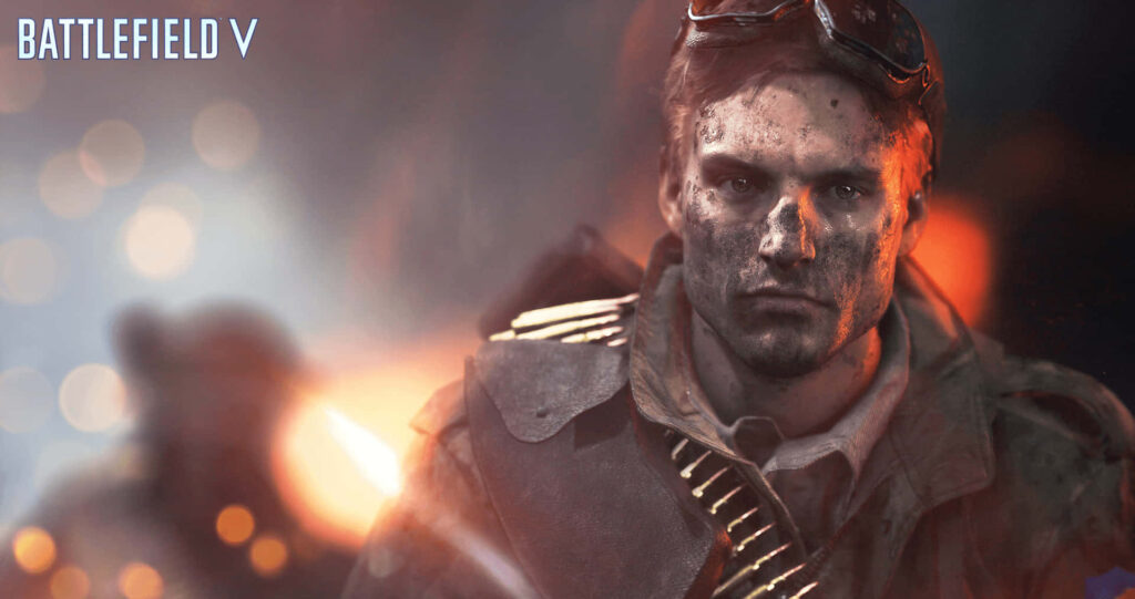 Muddy Warrior: A Mesmerizing Battlefield V Desktop Wallpaper