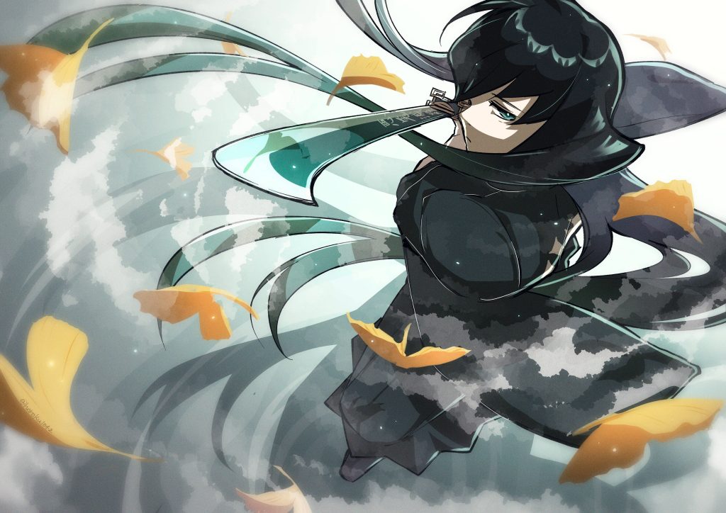 Demon Slayer Muichiro Tokito Mist Hashira anime wallpaper with Nichirin sword and yellow leaves