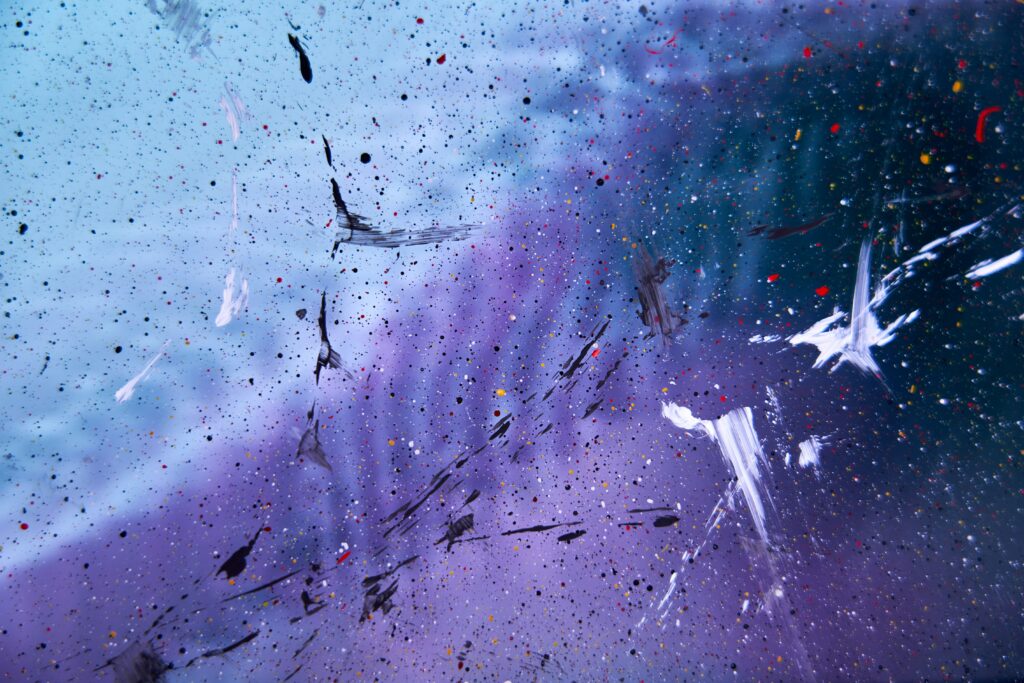 Multicolored Abstract Wallpaper: Textured Glass with Blue & Purple Hues