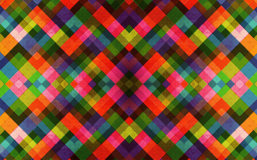 Mosaic Dreams: A Colorful Surreal Rendering of a 2k Wallpaper with Abstract Woven Patterns