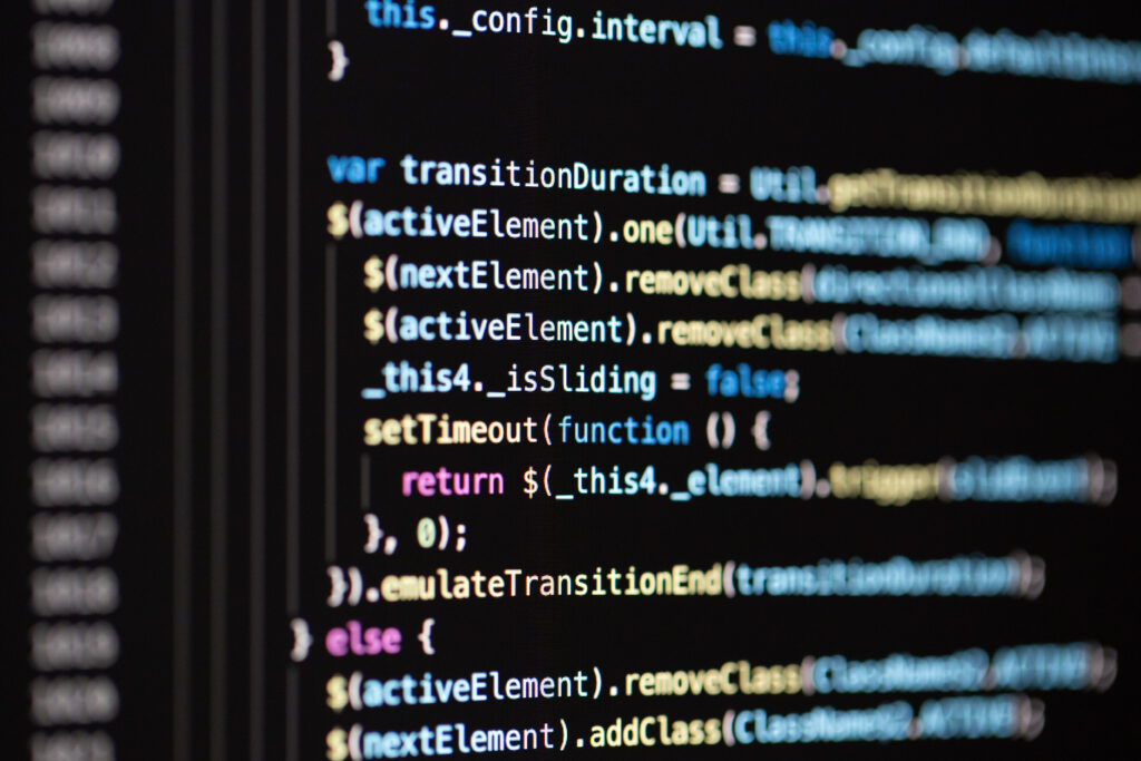 Multicolored Programming Code Wallpaper on Black Background