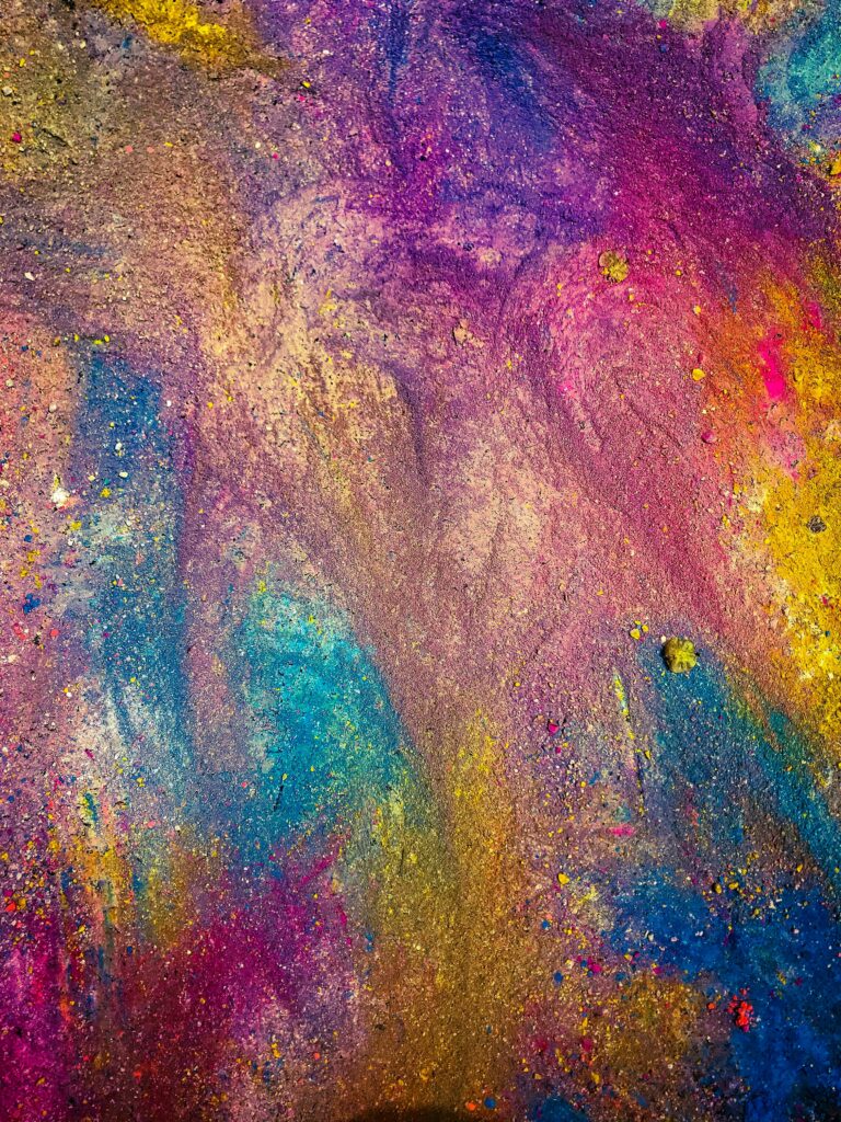 Vibrant Multicolored Spray Texture Wallpaper - Abstract Background Art