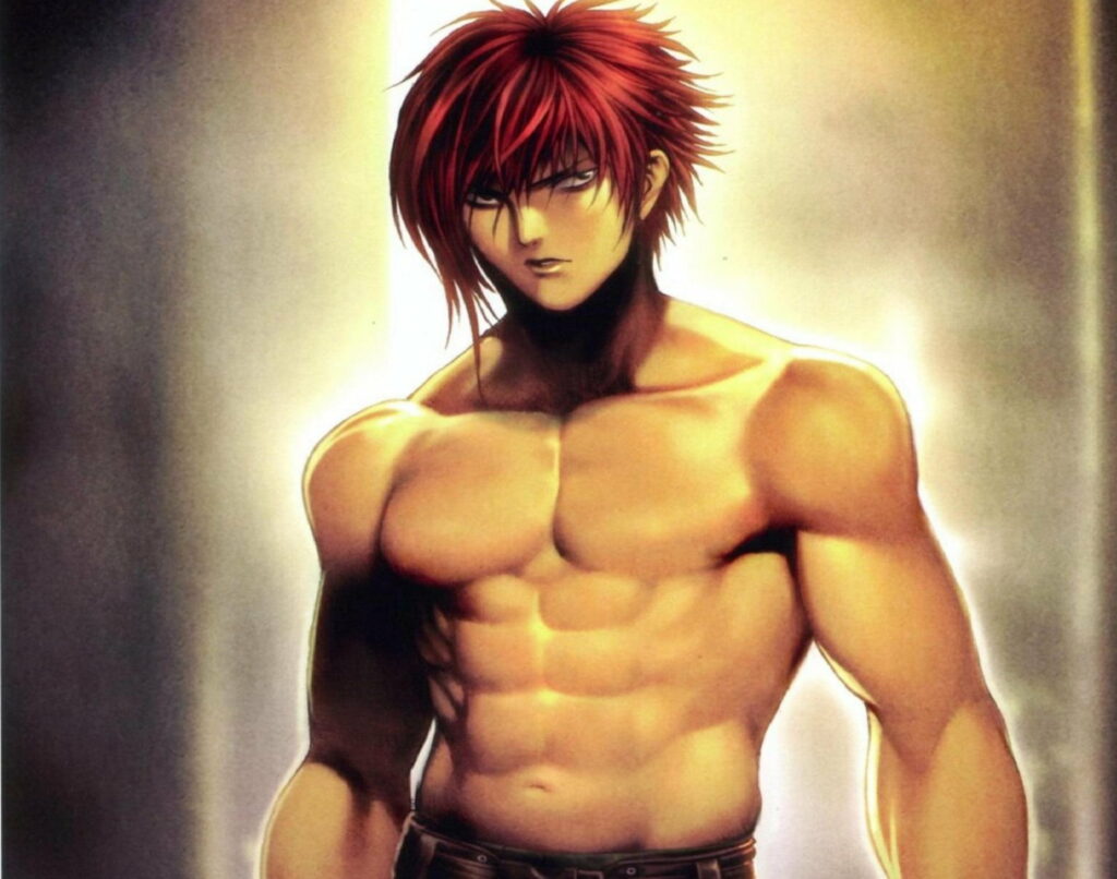 Baki Hanma: The Fiery Fighter Unleashed Wallpaper