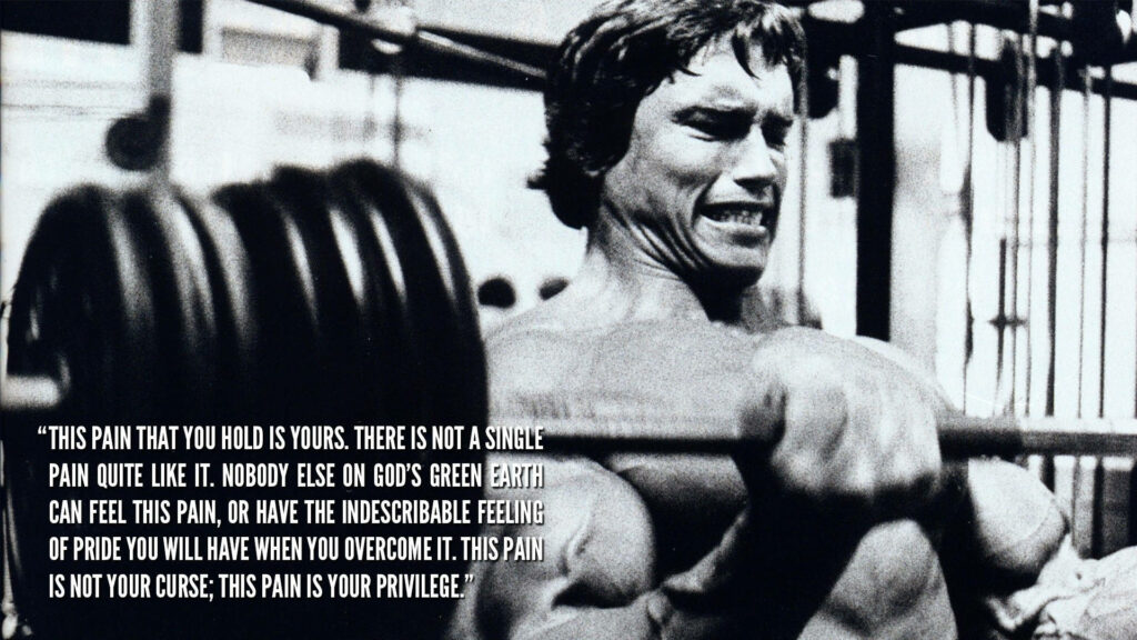 Motivational Black-and-White Wallpaper: Strength & Embracing Pain