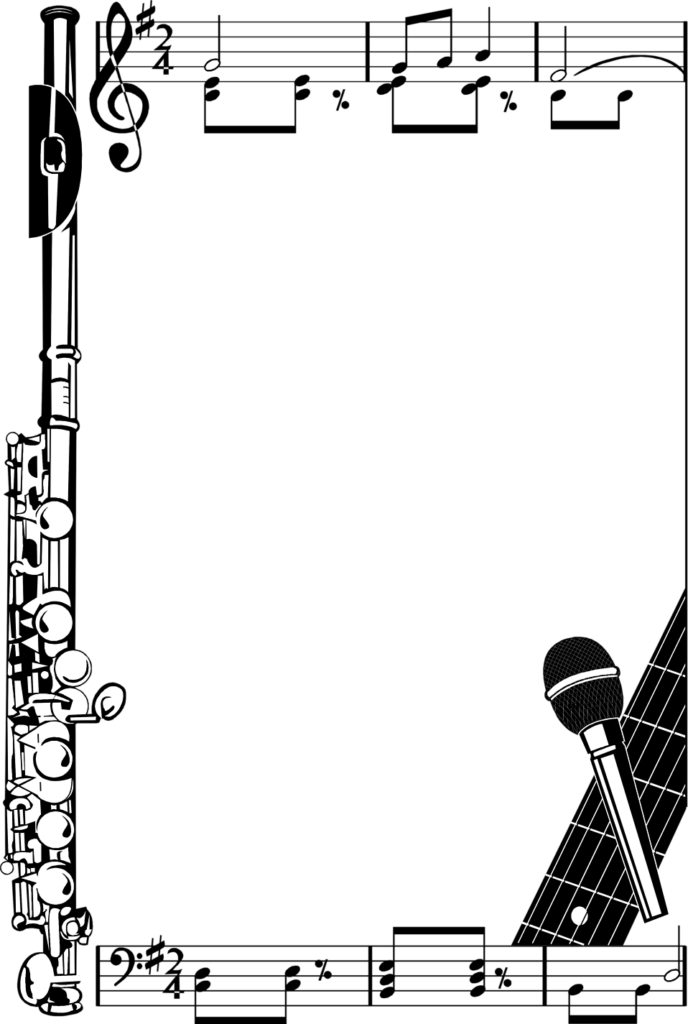 Musical Instruments Wallpaper: Creative Border Design for Projects