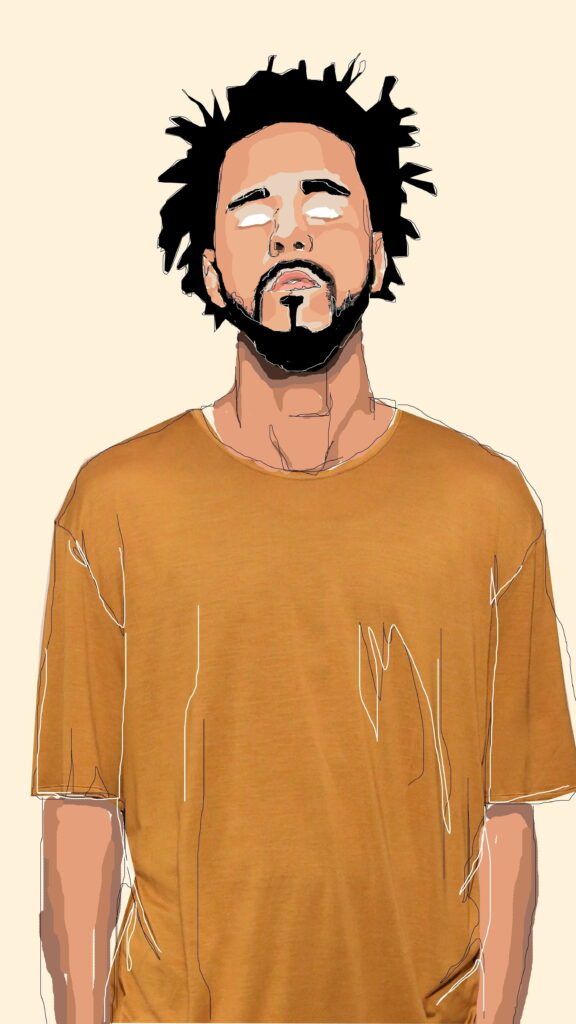 Harmonious Visuals: Captivating J Cole Artistic Expression Wallpaper