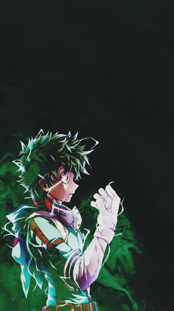 Dynamic My Hero Academia Fanart iPhone Wallpaper - Intense & Vibrant
