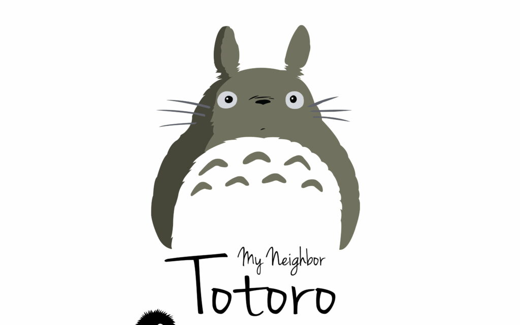 My Neighbor Totoro Minimal Art: A 4K Wallpaper Background Photo to Brighten Your Day