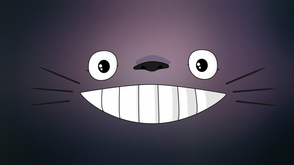 Totoro's Cheeky Grin: An Anime HD Wallpaper to Brighten Your Day