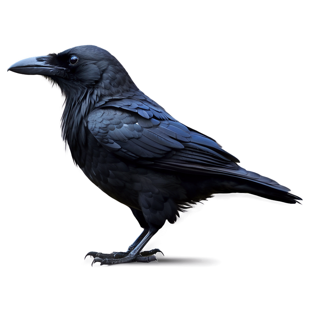 Mysterious Crow Wallpaper: Intricate Details on Dark Background