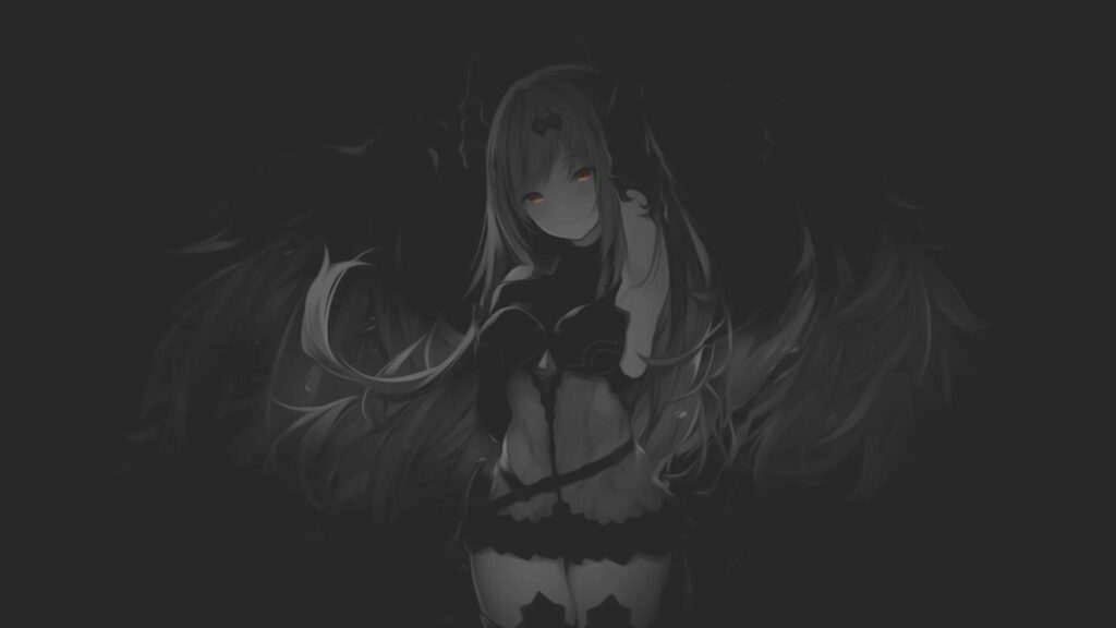 Mysterious Girl with Ethereal Wings - Captivating Wallpaper Background