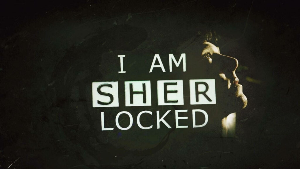 Intriguing Dark Wallpaper: 'I AM SHERLOCKED' Silhouette Design