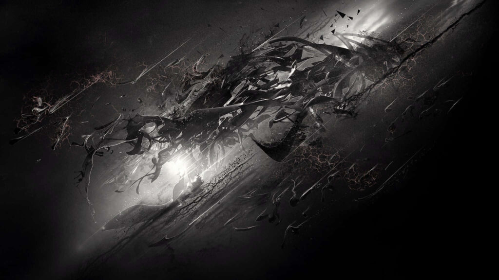 Captivating Dark Abstract Wallpaper: Mystery in Darkness Design