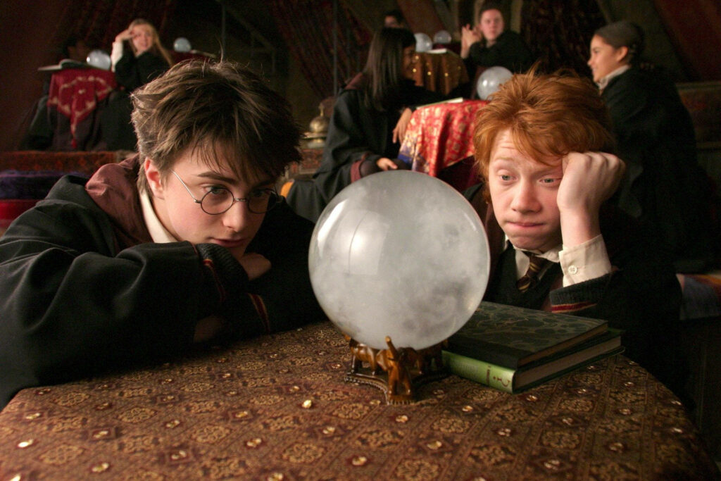 Mystical Moments: Harry and Ron's Divination Adventure Resonates through Hogwarts Wallpaper