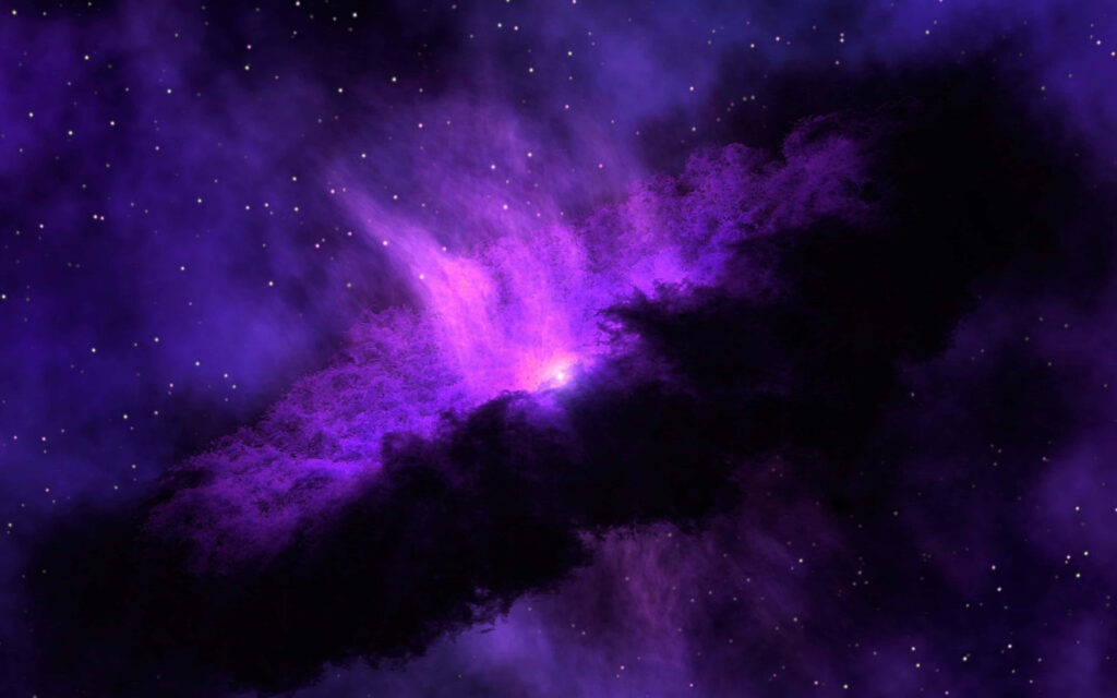 Enthralling Mystique: Exploring the Captivating Black and Purple Galaxy Wallpaper