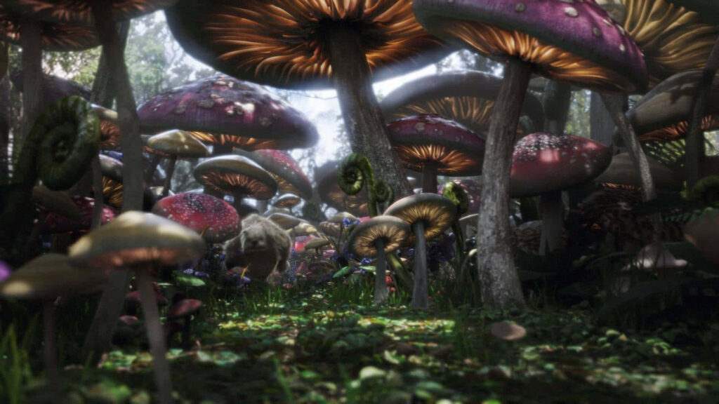 Enchanting Landscape: Exploring the Magical Realm of Giant Fly Agaric Fungus Wallpaper