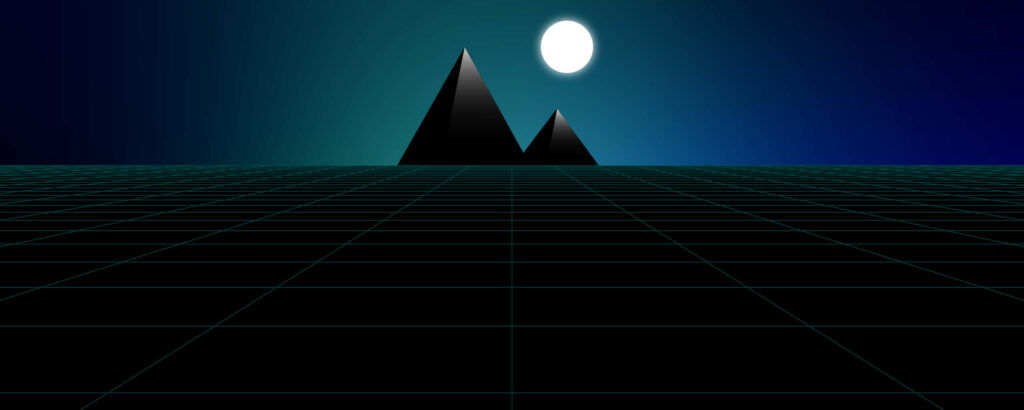 Mysterious Moonlit Mesas: A Striking Nighttime Vision Wallpaper