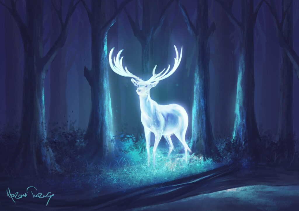 Neon Dreams in the Enchanted Forest: A Captivating 4K Digital Art Wallpaper