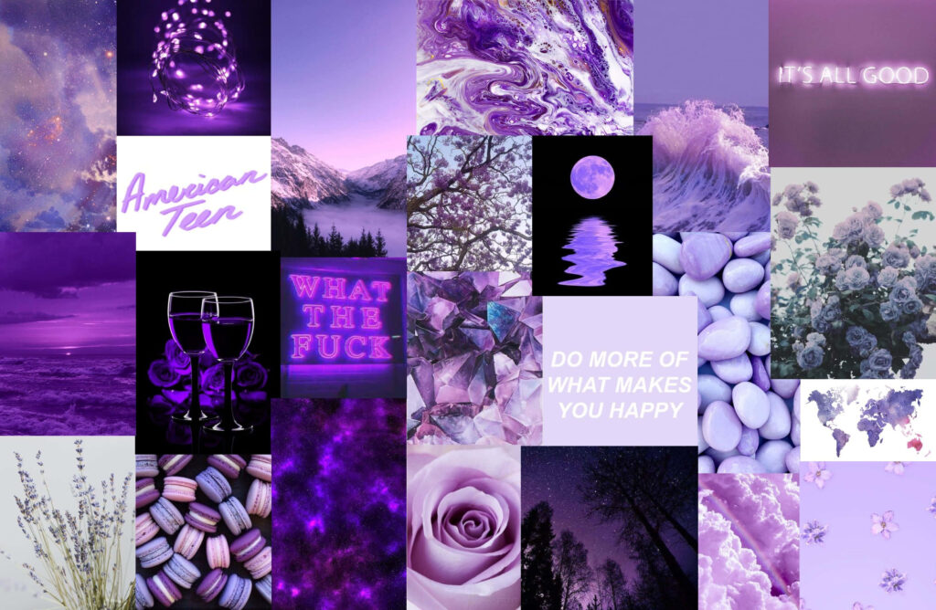Soothing Shades: Mesmerizing Purple Aesthetics Enveloping Computer in 3264 X 2129 Resolution Wallpaper