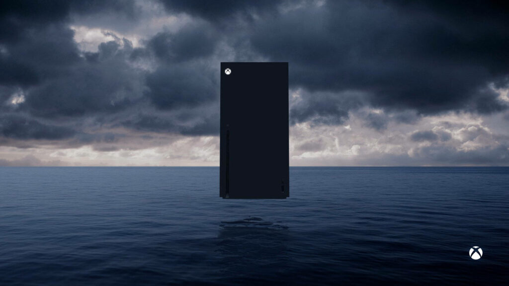 Console of the Abyss: Xbox Series X Emerges from the Depths Wallpaper