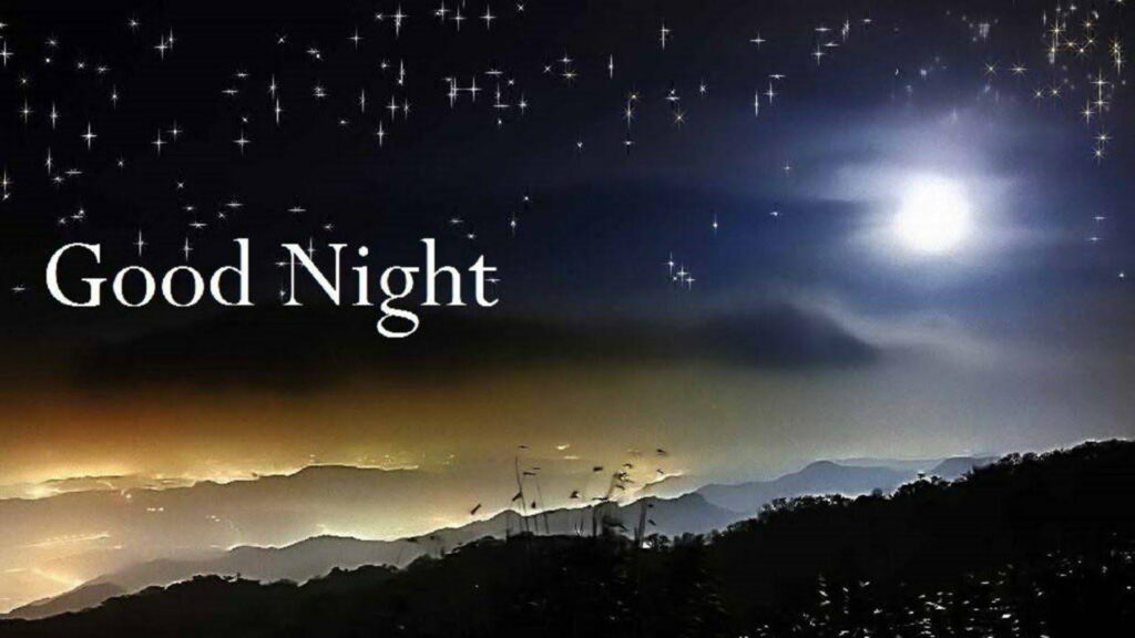 Silhouetted Serenity: Captivating Good Night HD Wallpaper