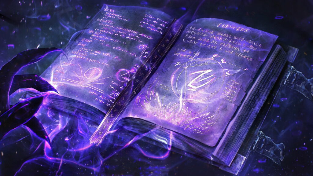 Mystic Tome: A Captivating Visual Spell of the Fantasy Realm Wallpaper