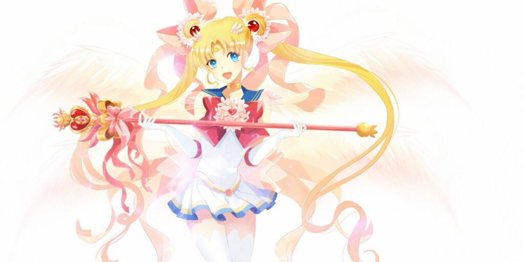 Moonlight Enchantment: Usagi's Magical Journey Wallpaper
