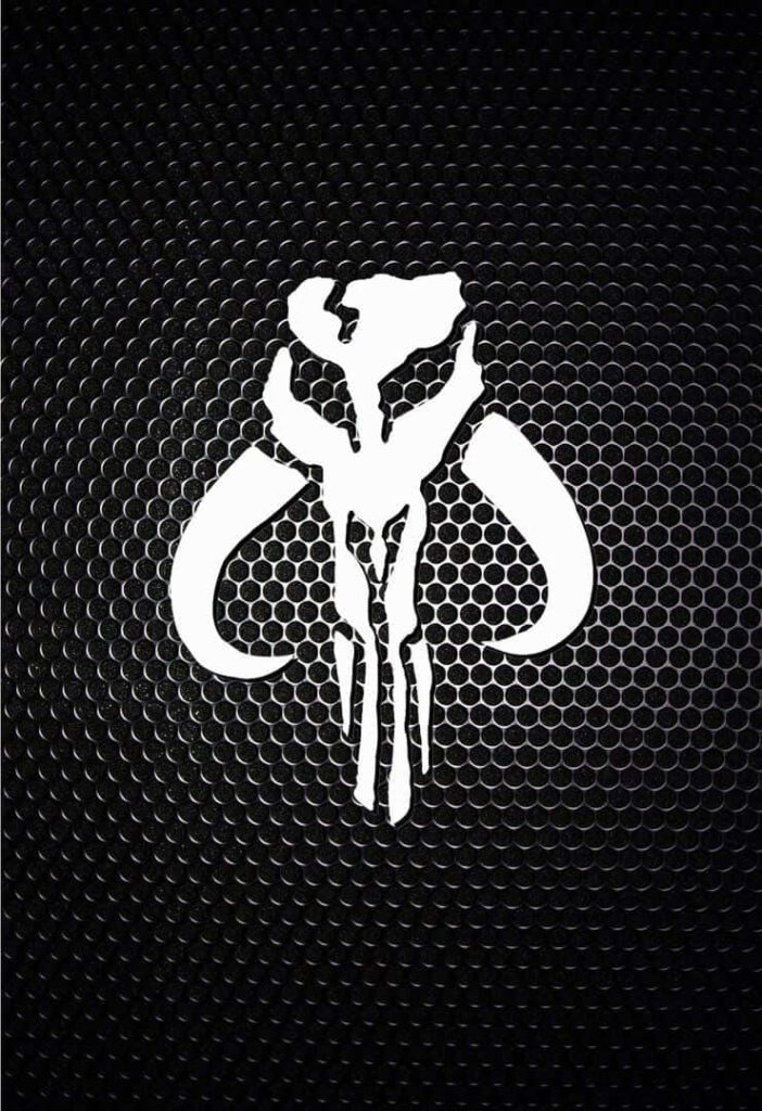 Mythosaur iPhone Wallpaper - Iconic Star Wars Symbol on Black Background