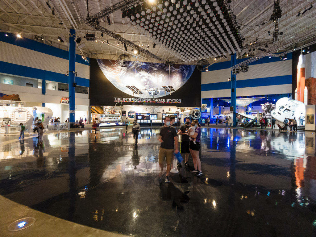NASA Houston Exhibit: Interactive Space Exploration Wallpaper