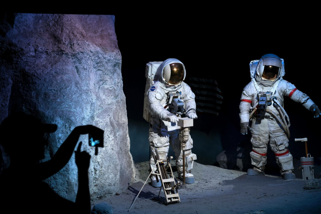 Space Explorer Exhibit: Stunning Astronaut Display at NASA Houston Wallpaper