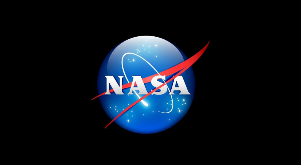 Boldly Go: NASA Logo Shines on Mysterious Black Space Background - HD Wallpaper Background Photo