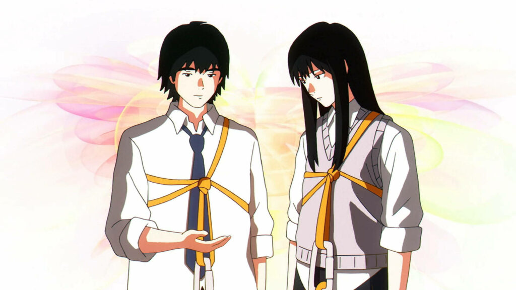 Minimalist Sonny Boy Wallpaper: Nagara & Mizuho in Soft Pastels