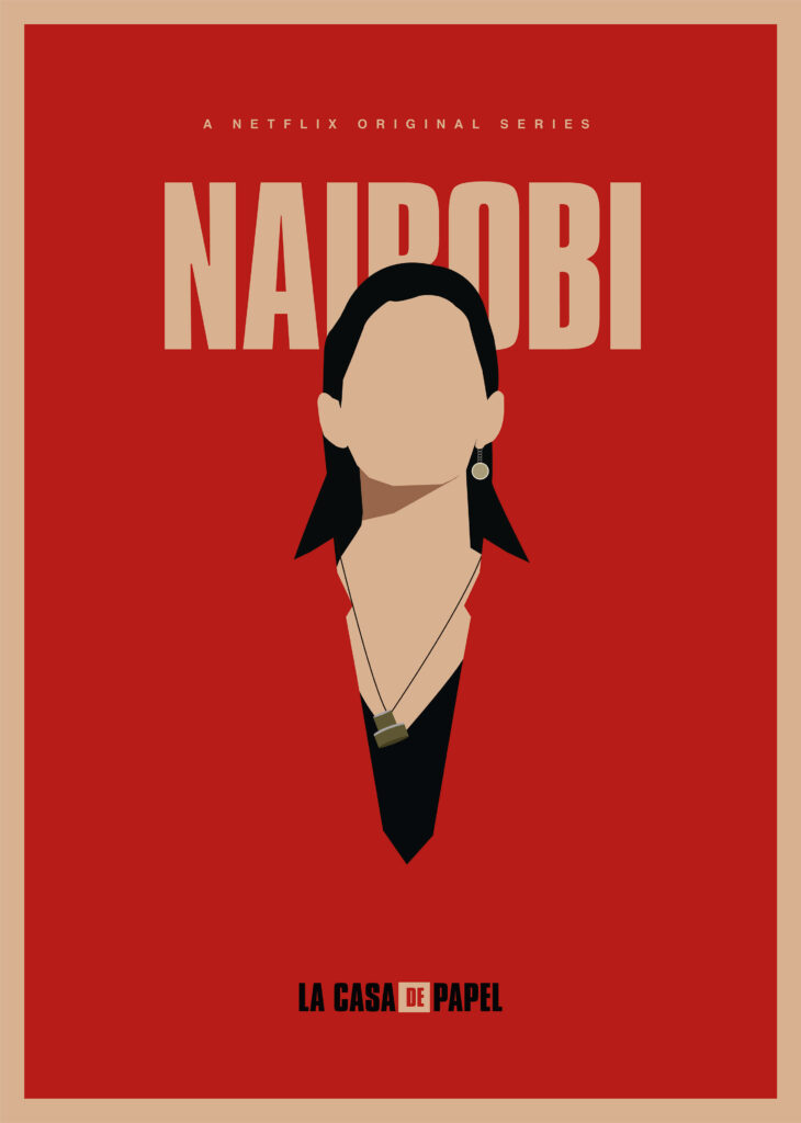 Nairobi in Shadows: An Alluring Minimalist Tribute to Money Heist Wallpaper