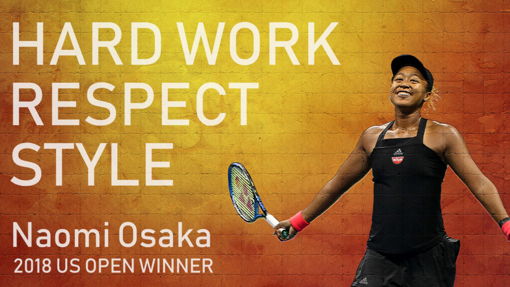 Vibrant Naomi Osaka US Open 2018 Victory Wallpaper Background
