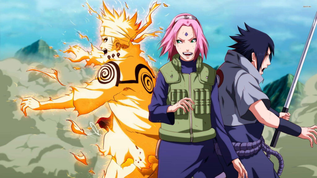 Naruto-themed MacBook Pro Wallpaper: Embrace the Hidden Leaf Village on Your Desktop!