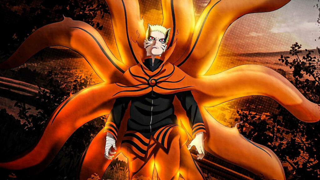 Baryon Mode Bliss: Naruto Unleashes His Fierce Power in Epic iPad Background Wallpaper
