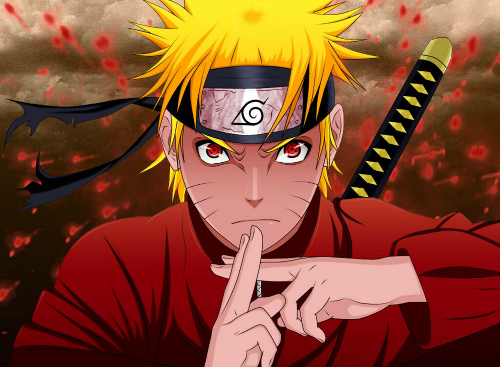 Ultimate Naruto: Unleashing the Sharingan and Mastering Shadow Clone Moves - Epic Ninja Pose on Rad Poster Wallpaper