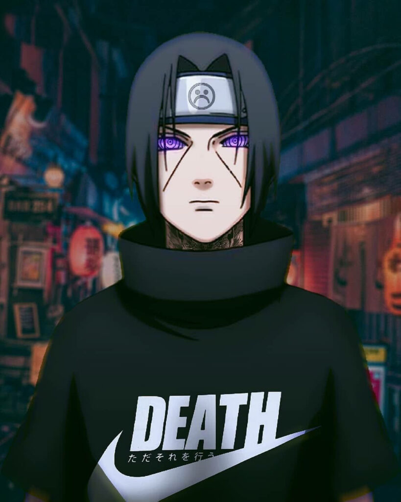 Naruto and Sasuke: Fashionably United in Gucci Splendor - A Stylish Snapshot Wallpaper