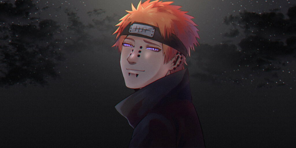 Naruto's Fierce Battle with Pain: A Majestic QHD Wallpaper Capture