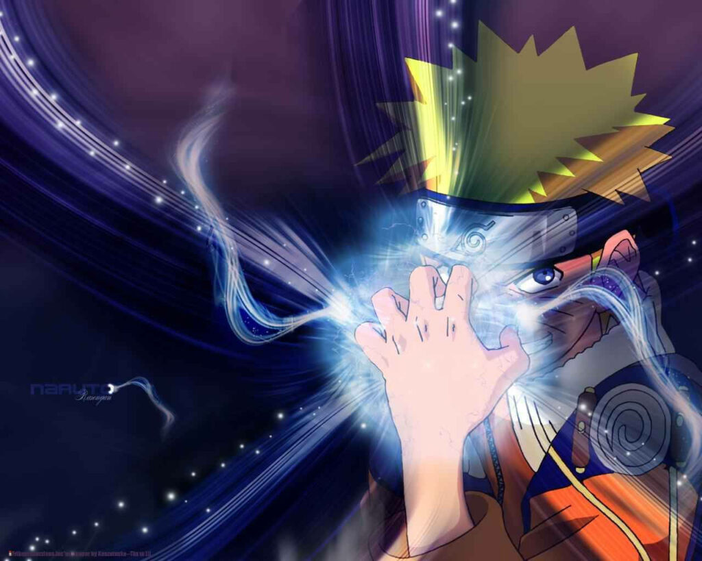 Naruto's Electrifying Rasengan Surge - Vibrant Background Image Wallpaper