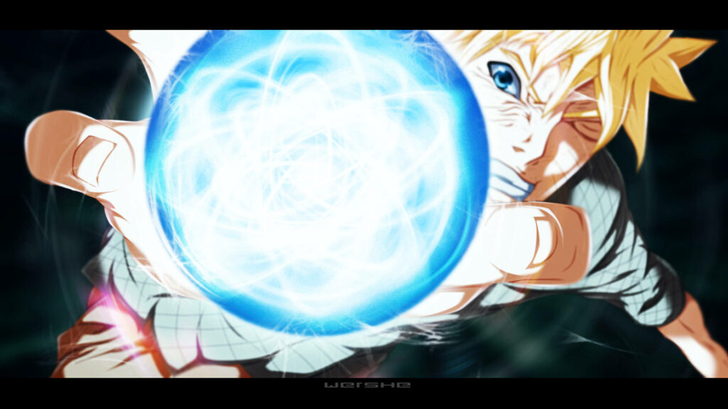 Naruto's Epic Rasengan Unleashed: Close-up Wallpaper