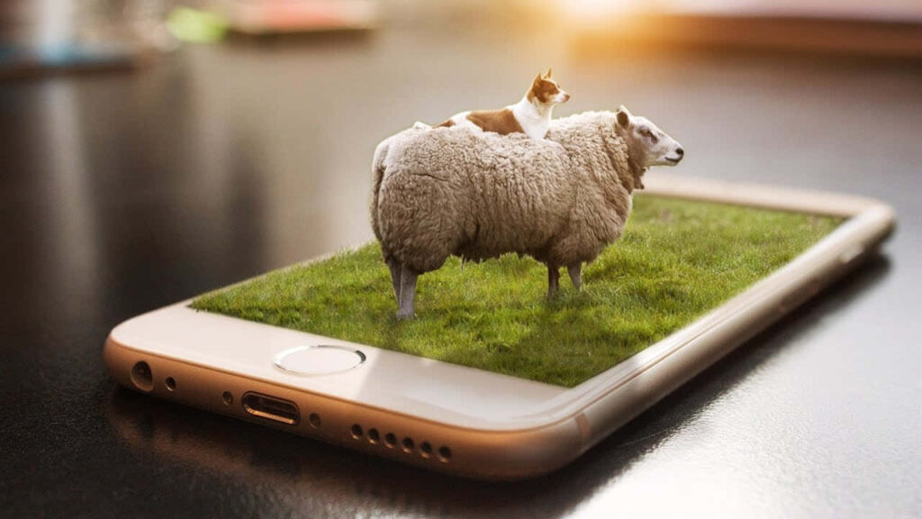 3D Sheep & Dog Wallpaper: Nature Meets Tech on Your Smartphone