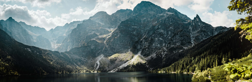 Harmony of Nature's Majesty - Breathtaking Landscape for Minimalist Dual Monitor Setups Wallpaper