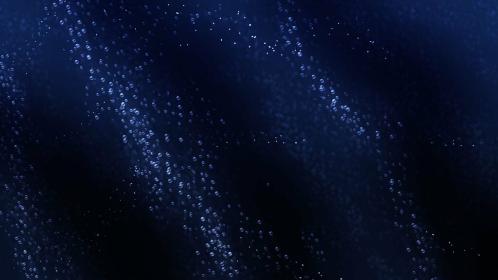 Minimalist glowing bubbles on deep navy background serene abstract QHD desktop wallpaper