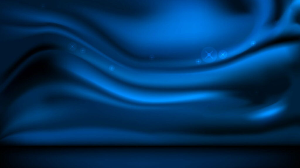 Abstract navy blue swirls HD wallpaper with liquid silk texture and shimmering bokeh highlights background