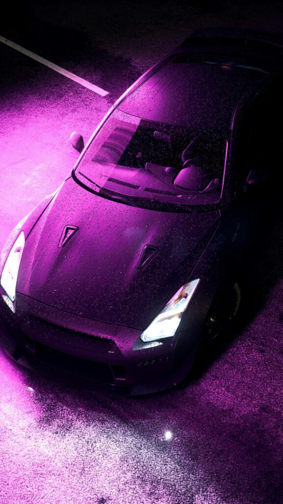 Speed Racer's Paradise: Gorgeous Purple Aesthetic Car Wallpaper for iPhone from Need For Speed Game