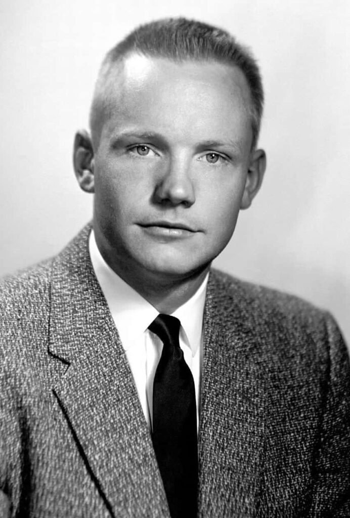 Professional Wallpaper: Young Neil Armstrong in Sharp Attire